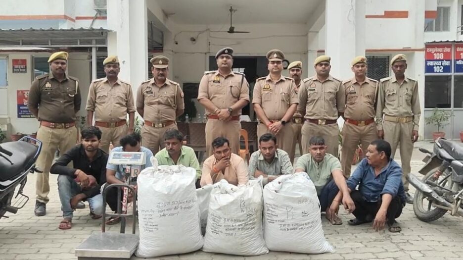 कौशाम्बी में नारकोटिक्स विभाग और पुलिस ने गांजा के साथ 7 अंतरराज्यीय गांजा तस्करो को किया अरेस्ट,59.245 ग्राम गांजा,दो बाइक बरामद