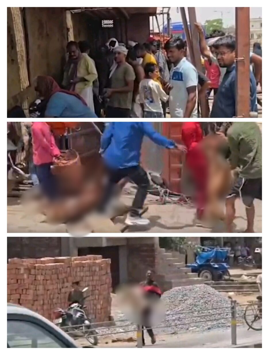 कौशाम्बी में हाइवे पर पलटा बकरियों को लेकर जा रहा ट्रक,ट्रक पलटने के बाद लोगो में बकरियां लूटने की मची होड़