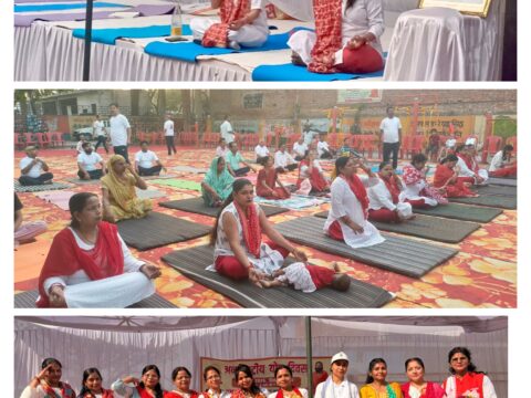 12वे अंतर्राष्ट्रीय योग दिवस पर भरवारी में लगाई गई योग की कार्यशाला,गिनाए गए योग के फायदे